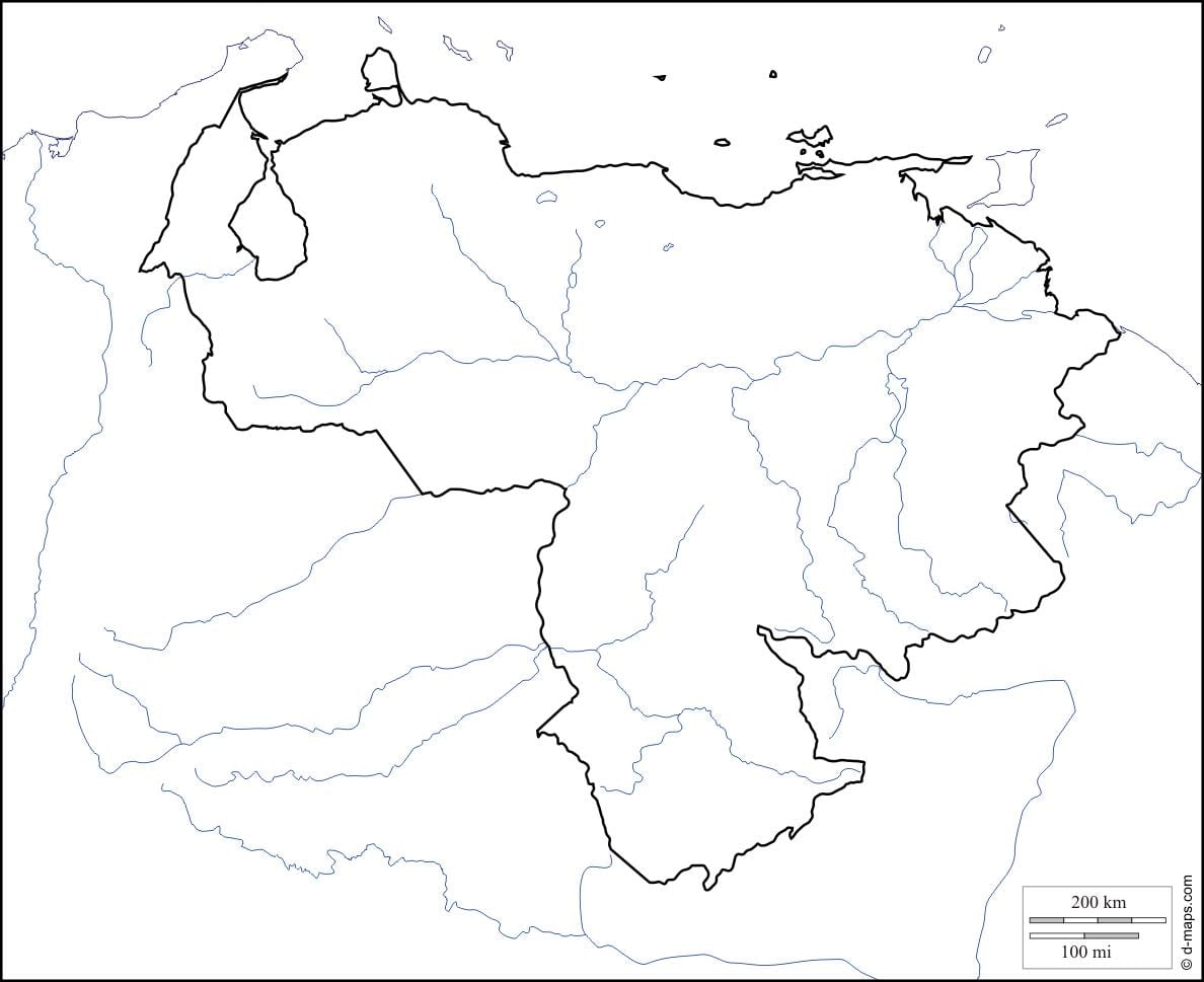 เวเนซุเอลานแผนที่ว่างเปล่า
