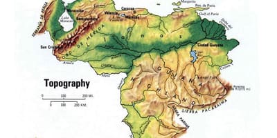 แผนที่ของเวเนซุเอลา name topographic